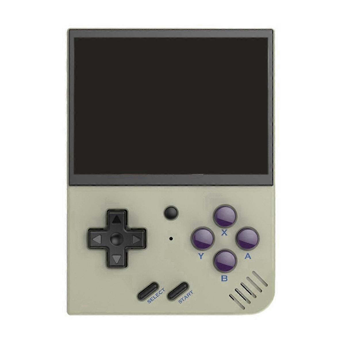 Retro R33s Handheld Game Console Transparent 3.5 Inch Ips Screen Game Console Mini Portable Game Console Brown