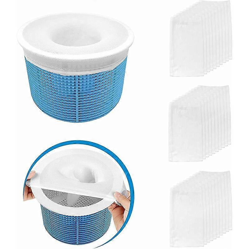 30 Pack Pool Filter Socks for In-Ground and Above-Ground Swimming Pools Fine Mesh Catch Pollen and Debris Pre-Filter Trace Dirt Pool Basket