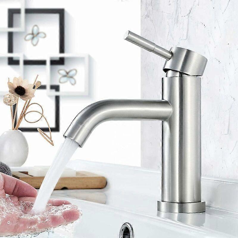 Servantkran Servantkran i matt børstet rustfritt stål