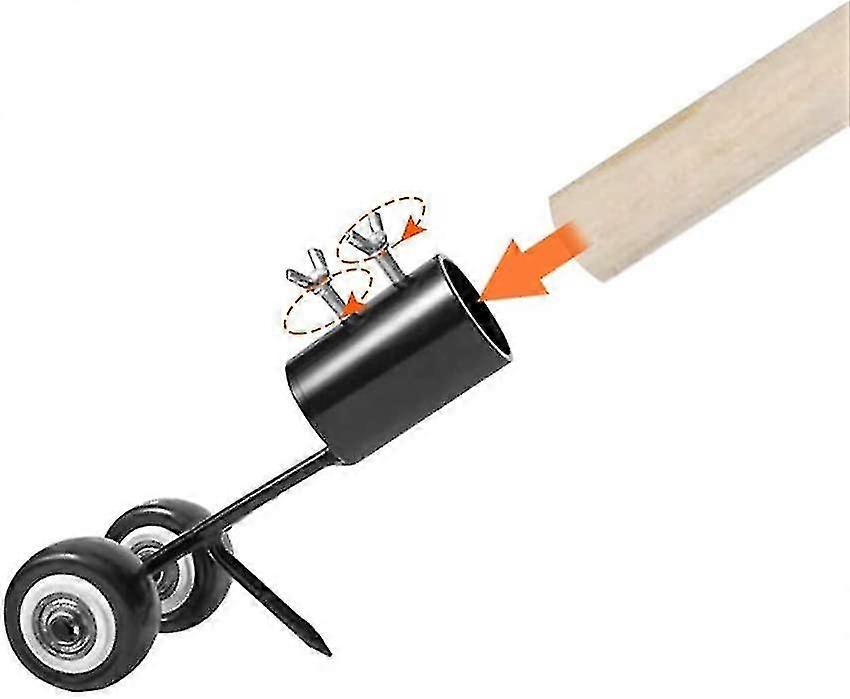 Rolling Crevice Weeders, Garden Lawn Mower Weeding Head With Wheels, For Weeds In Crevices, For Steps