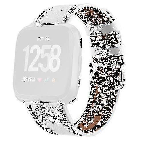 Lanhu For Fitbit Versa 2 / Fitbit Versa / Fitbit Versa Lite Leather Strap With Round Tail Buckle
