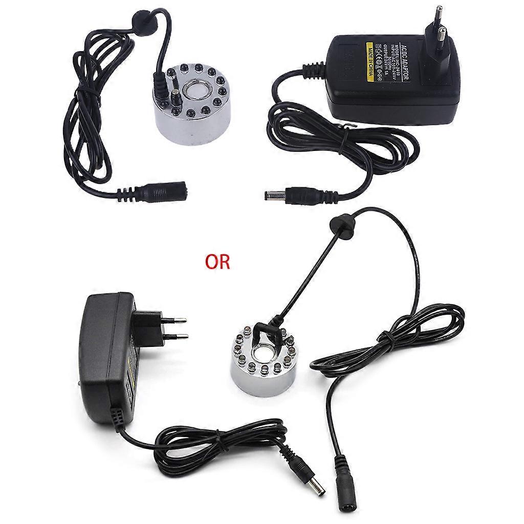 Ultrasonic Mist Maker Generator Fogger Nebulizer Water Fountain Pond 12 LED Atomizer Air Humidifier
