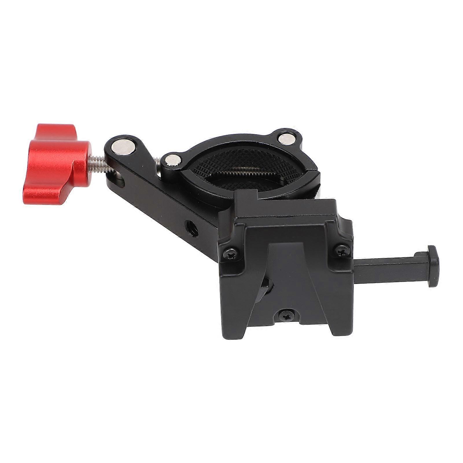 V Mount Battery Clamp Professional Stable Slip Resistance Safety V Lock Battery Adapter for Light Stand Tripod for 0.39‑1.61in Diameter Pole