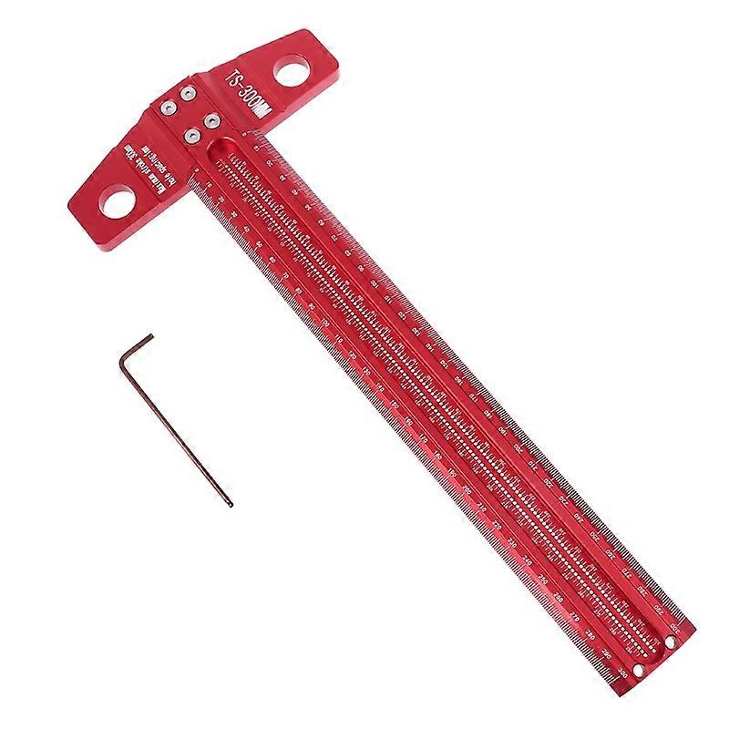 Precision Marking T-Ruler Scriber Square Hole Gauge Aluminum Alloy Woodworking