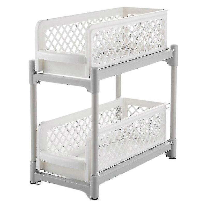 Kitchen pullout storage rack doublelayer drawer storage rack storage rack under sink storage rack