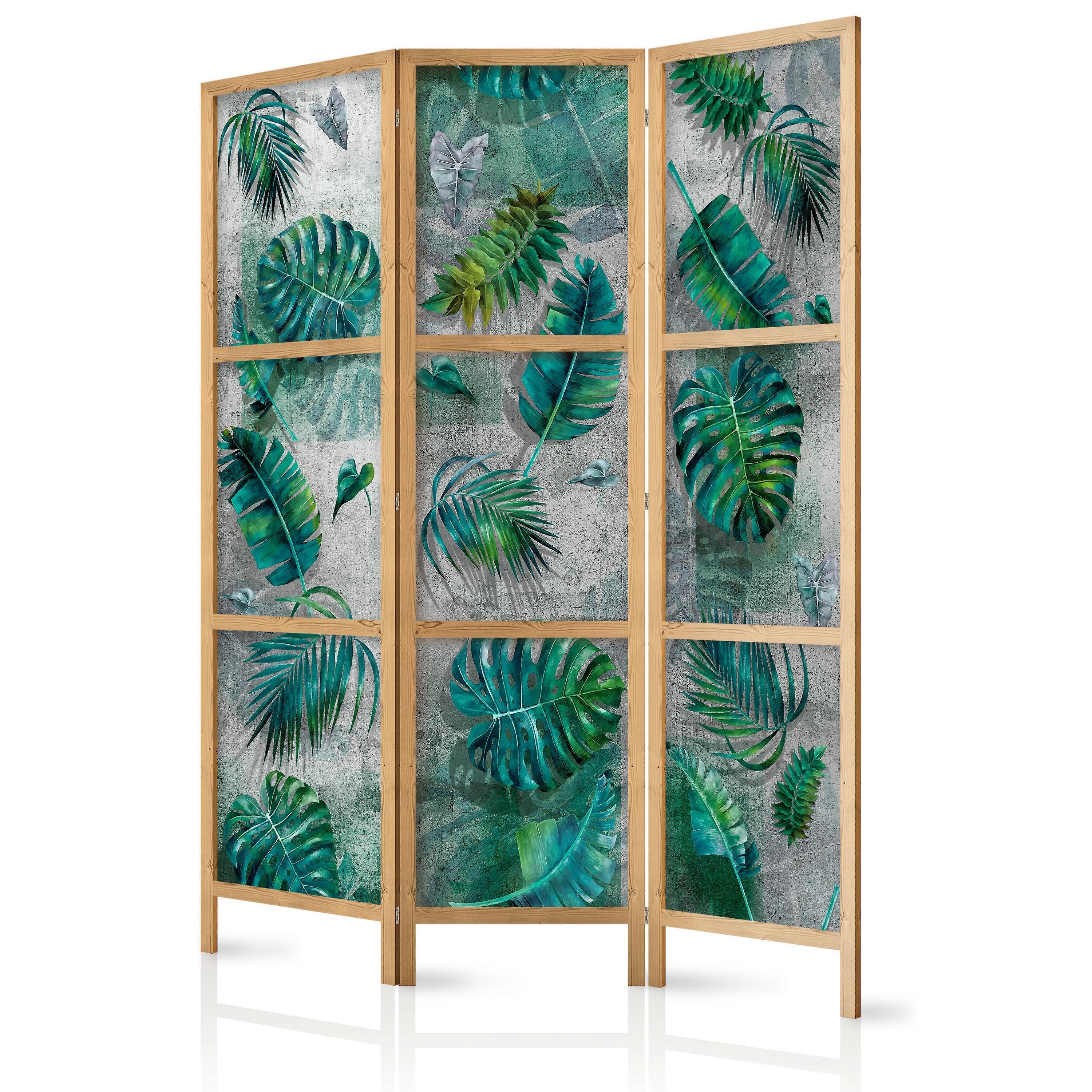 Divisor de quarto japonês - folhas no concreto I