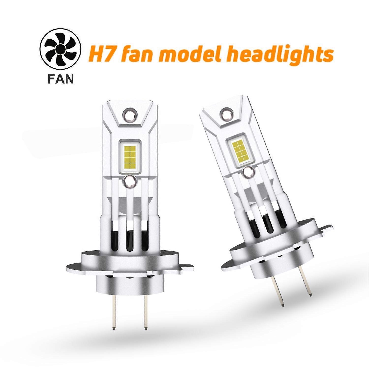 2ps H7 LED car light  Head 600% Brightness 6000K White 1:1 Mini Size Head Lamp Plug And Play, New For 2023