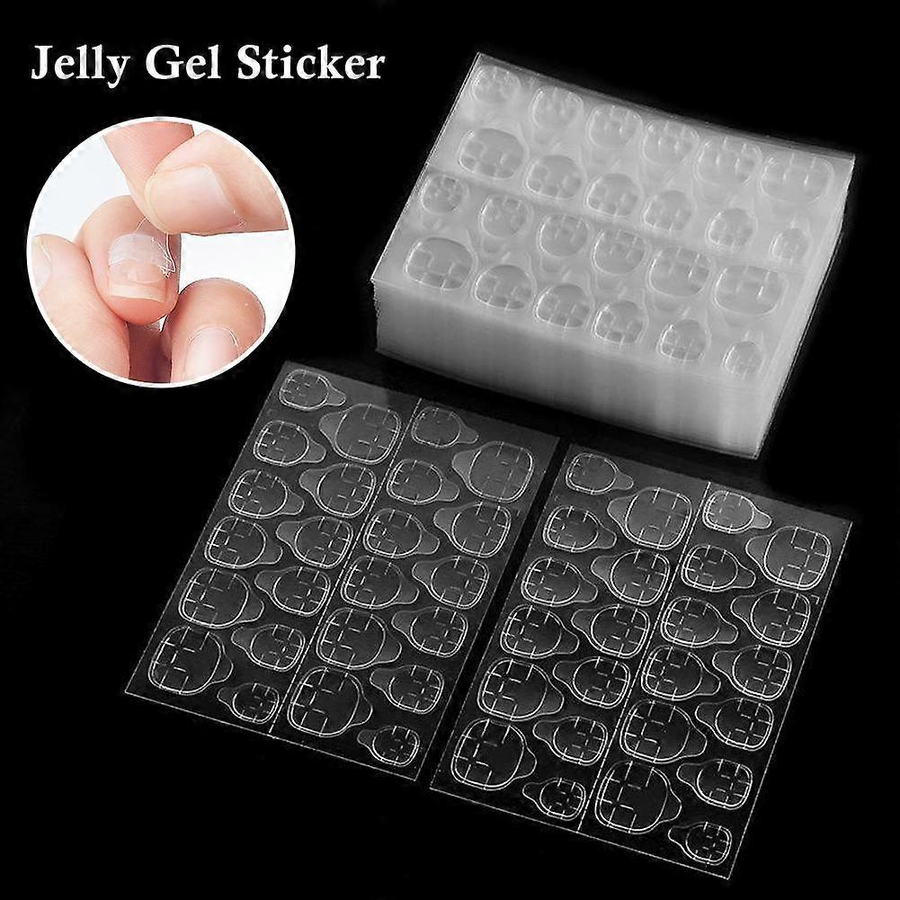 Plus sticky hand powder glue plus size 24 fingers (C) $ plus size jelly glue white powder blue invisible glue stickers nail pieces jelly double-sided