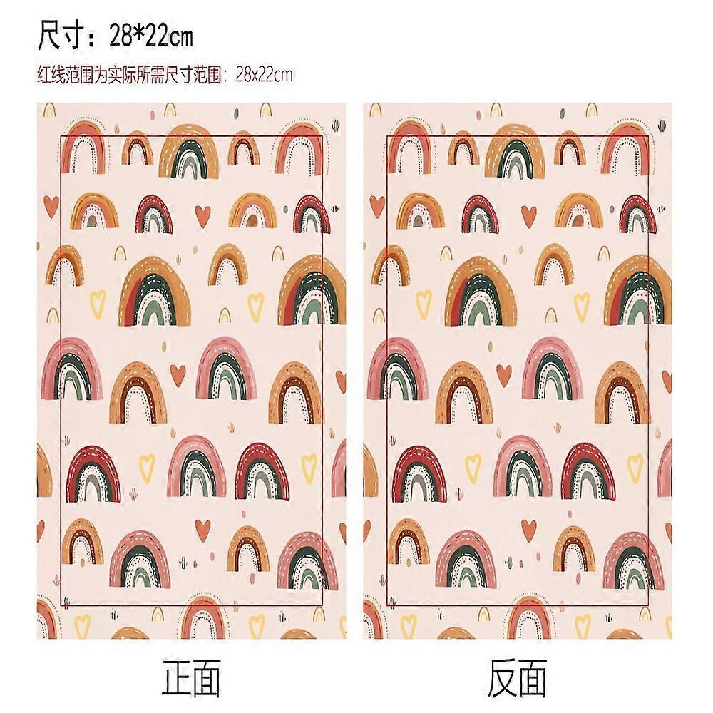 Cloth Book Cover Notebook Wraps Rectangle Rainbow 280x220mm