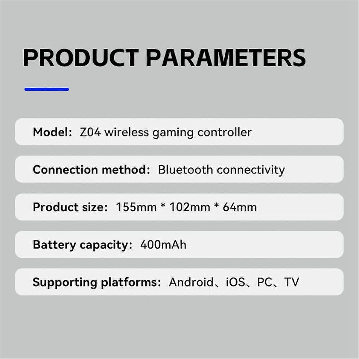 Gamepad Bluetooth para Switch, joystick para consola de 6 ejes, para PC, Android e iOS, color blanco