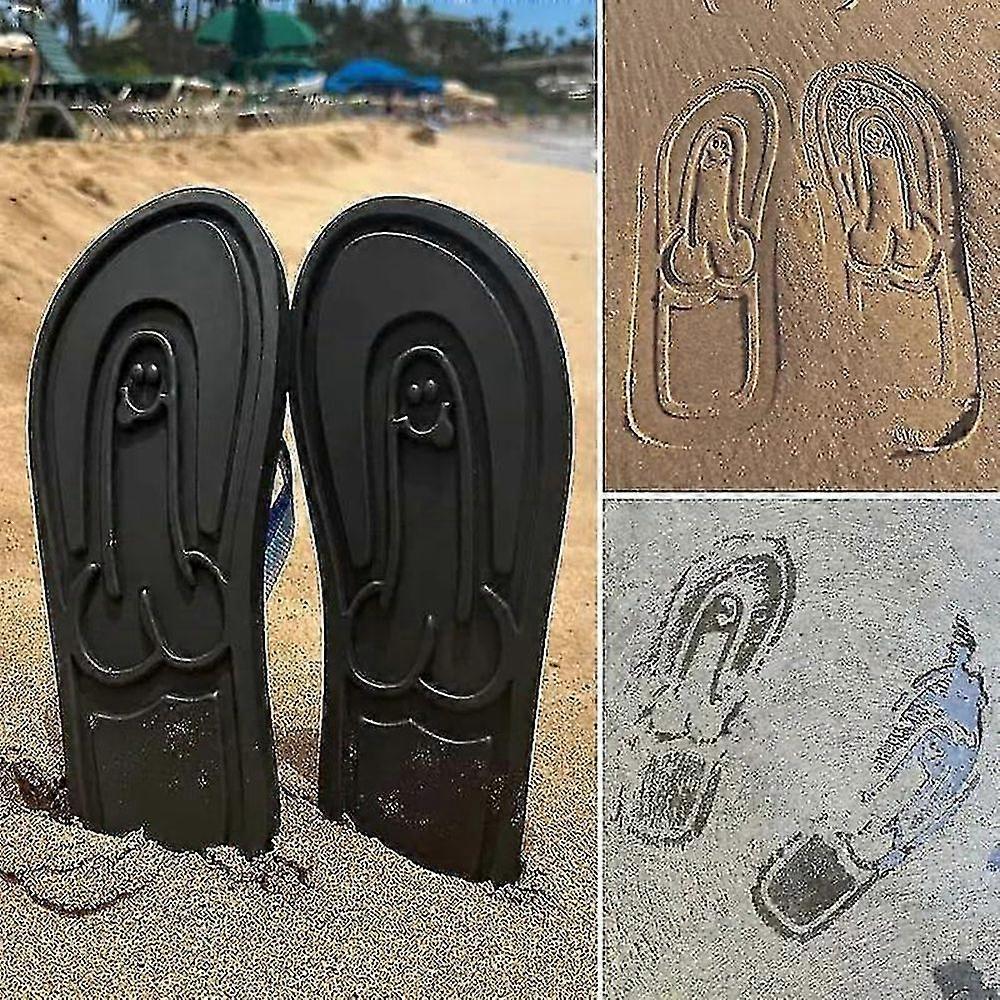 Hidden Flops, Hidden Pencil Flip Flops Funny Print Flip Flops for Women Men, Beach Flip Flops That Leave Prints Design 2024 New