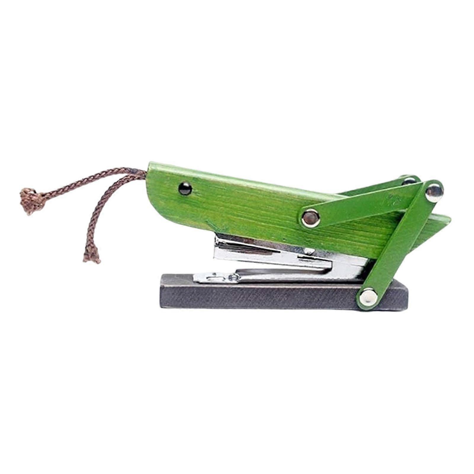 Grasshopper Stapler Ergonomic Handle Metal Stapler Durable Desktop Paper Binder Compact Portable Office Stapler