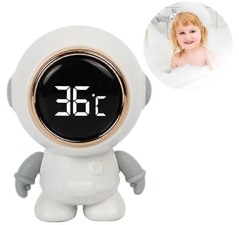 Baby Bath Thermometer Floating Astronaut Toy, LCD Digital Celsius Water Thermometer Safty for Infants, Bathtub with Temperature Warning