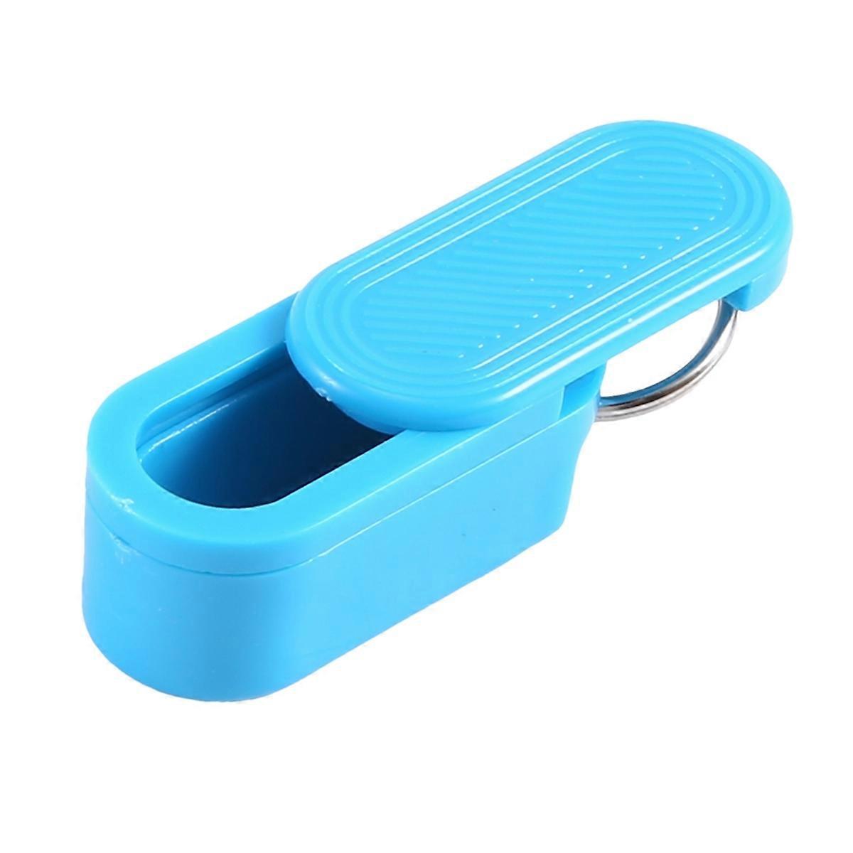 1Pcs Key Compressor with Discrete Magnetic Slide-Mini Pocket Pill Magazine-Portable Emergency Pills Blue