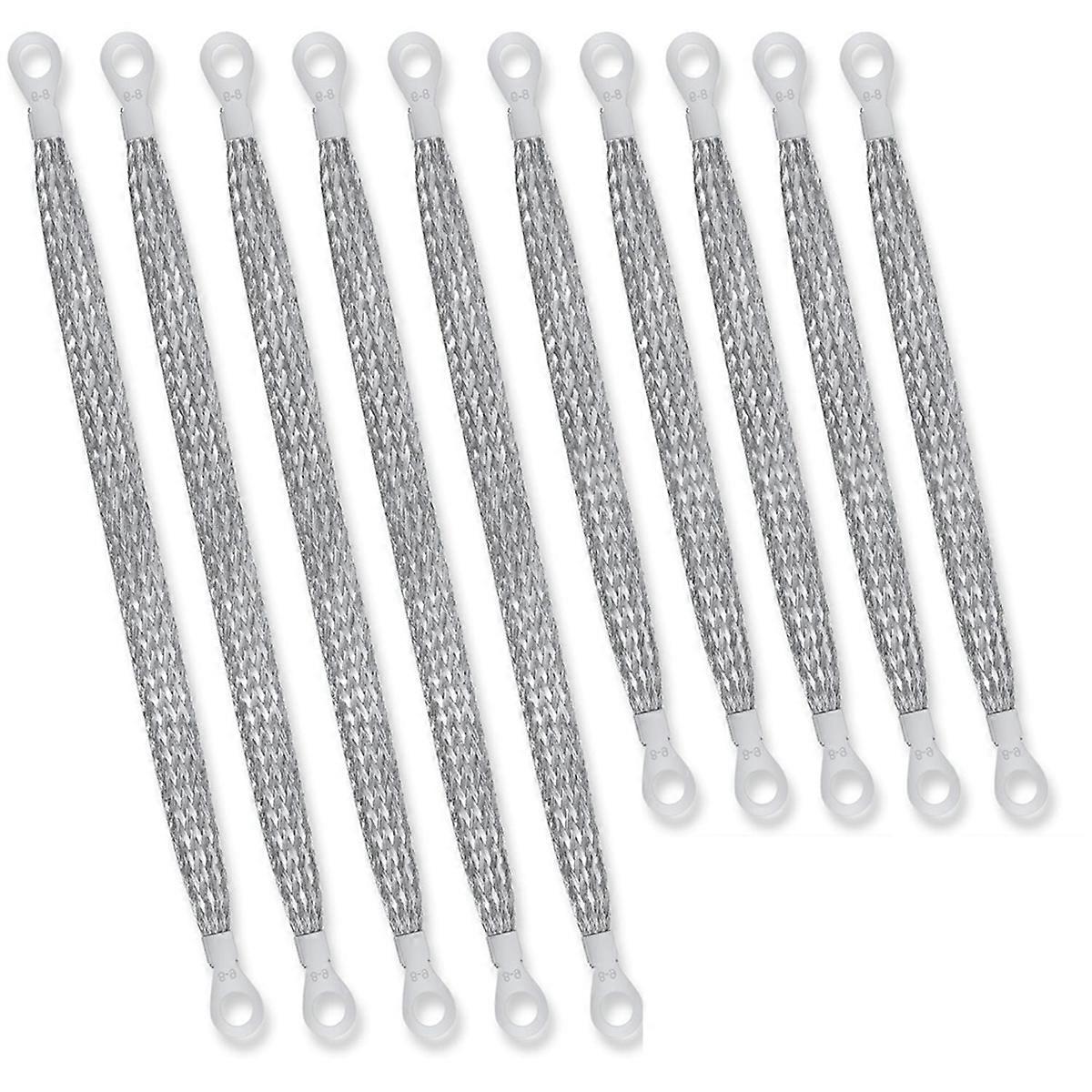 10pcs Universal Automotive Ground Straps,10/12inch Engine Ground Strap Kit Braided Copper Ground Straps