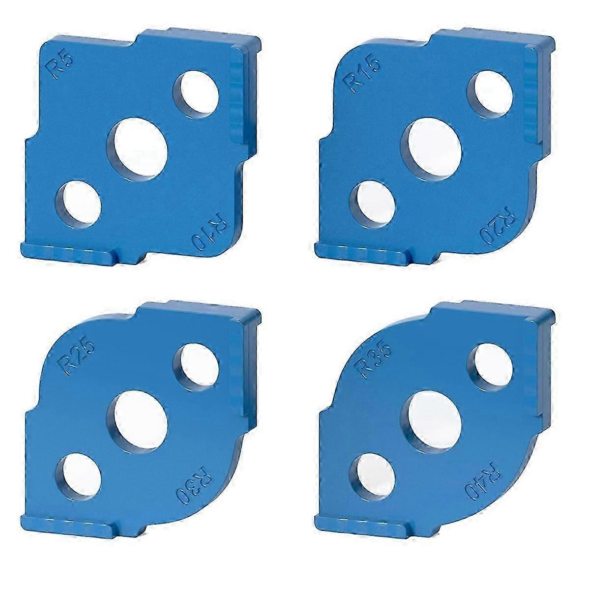 Radius Jig Router Templates 4 Pcs, Corner Radius Routing Templates, High Hardness ABS+CNC Routing R