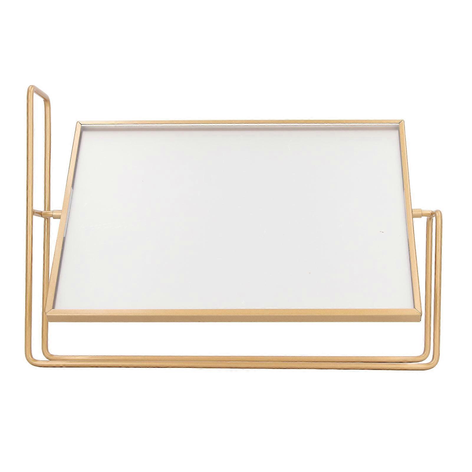 Gold 360° Rotating Floating Picture Frame - Multifunctional Vintage Iron & PET Design