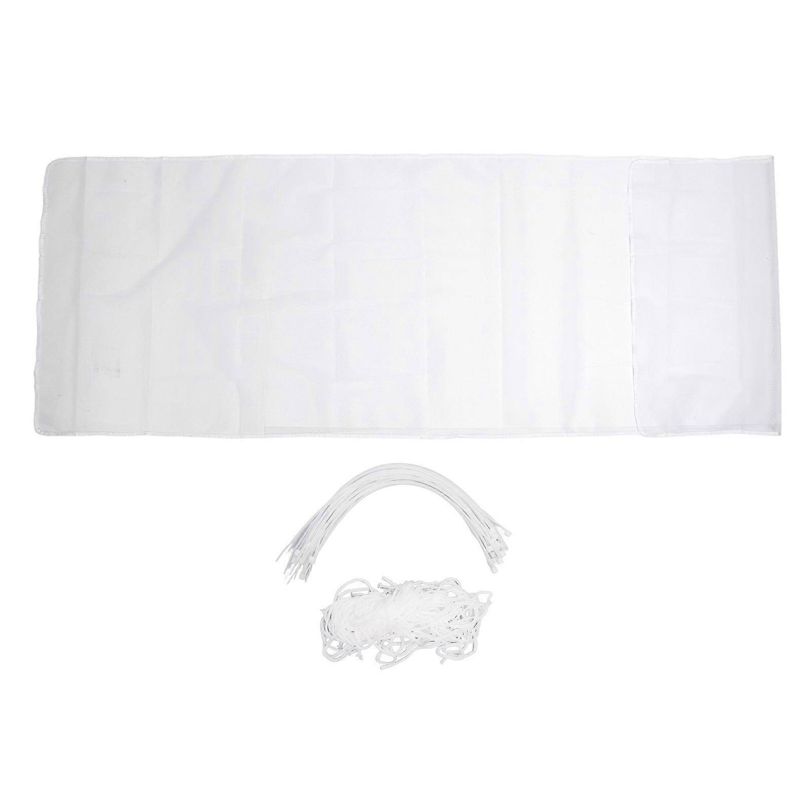 Mesh Netting Safety Net Thick 118.1 X 35.4in Deck Railing Protective Net for Balcony Apartment White