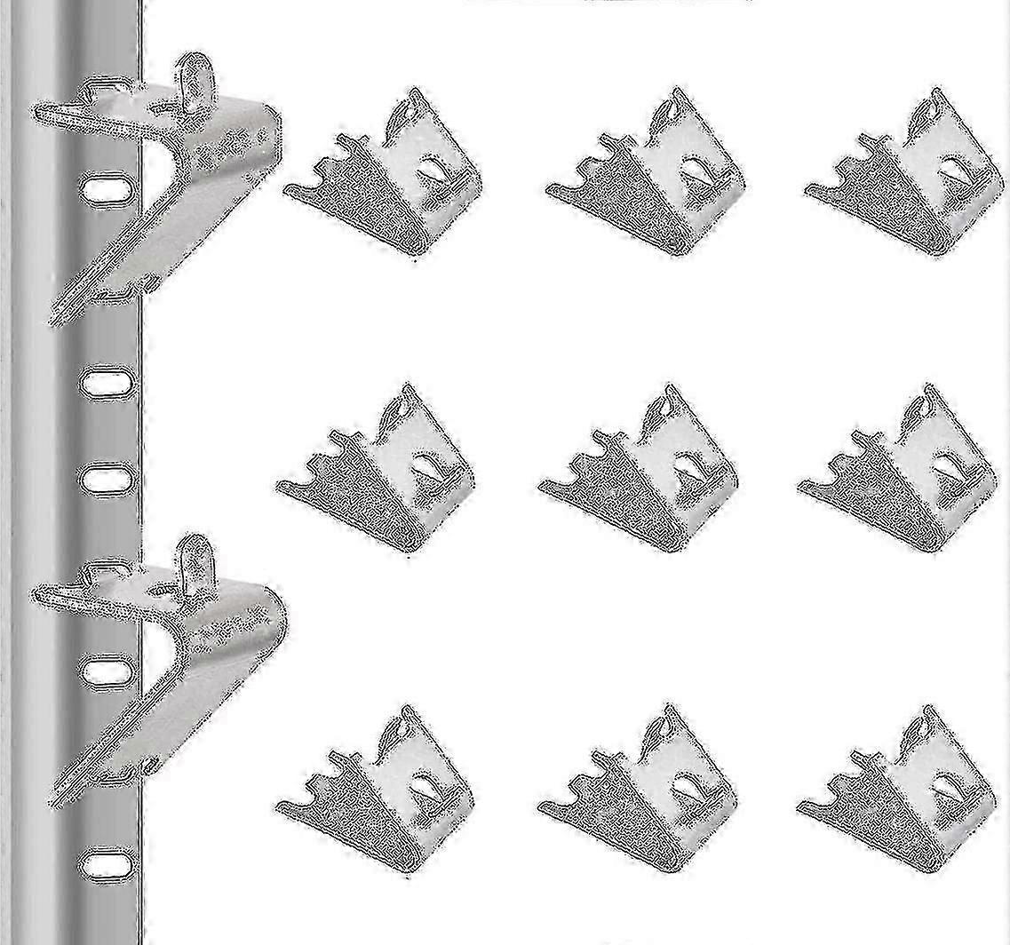 12 Pcs Freezer Shelf Clip Stainless Steel Fridge Shelf Support Commercial Refrigerator Shelf Clips 1.5 Mm Thicken Freezer Shelf Brackets Silver Cooler