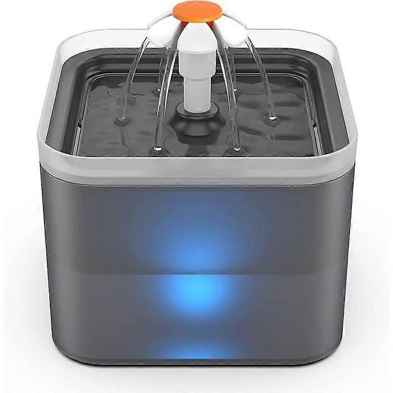 2L Cat Dog Water Fountain Silent Cat Water Dispenser with Replaceable Filter Grey12
