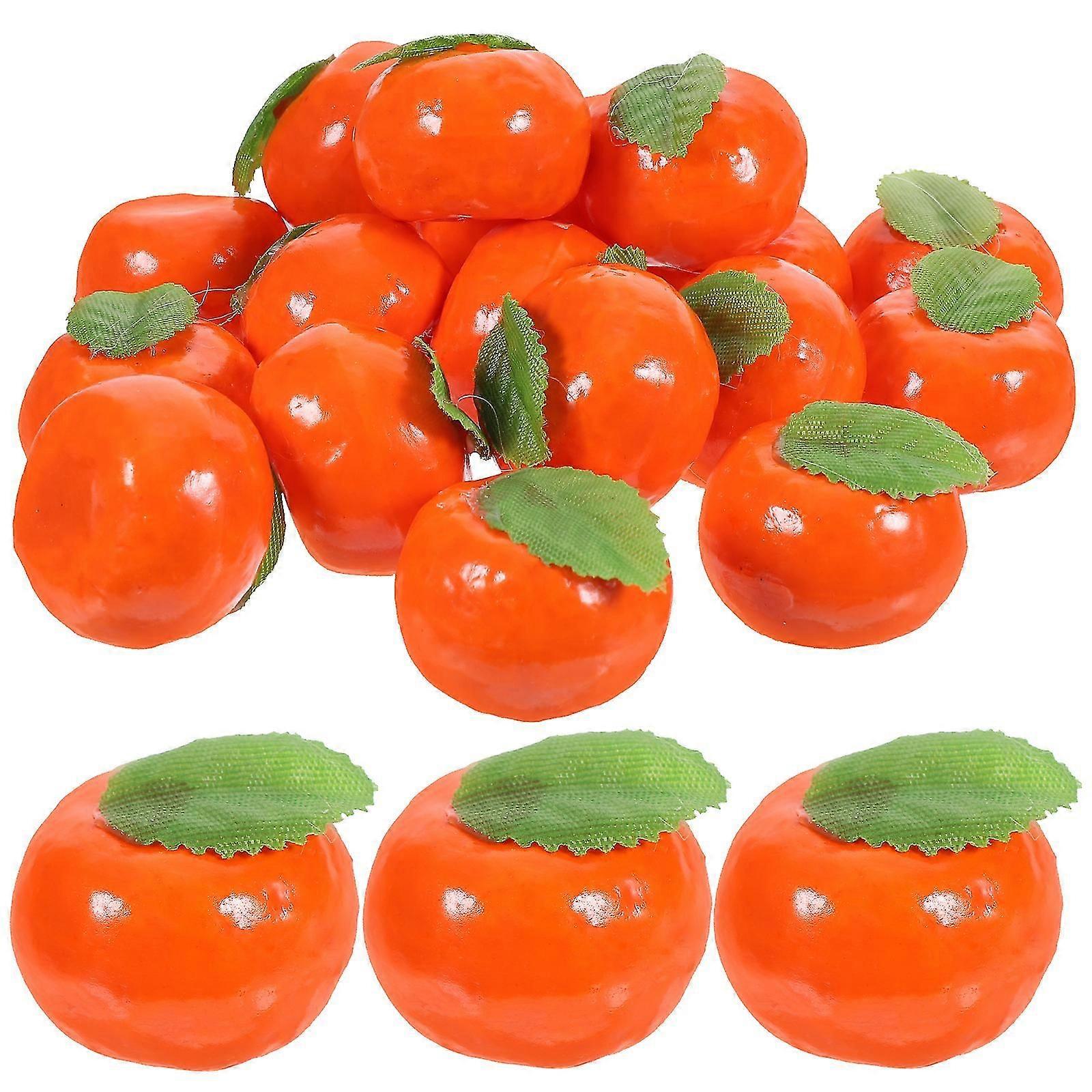 20pcs Simulation Orange Model Ornament Realistic Orange Model Fruit Model Ornament