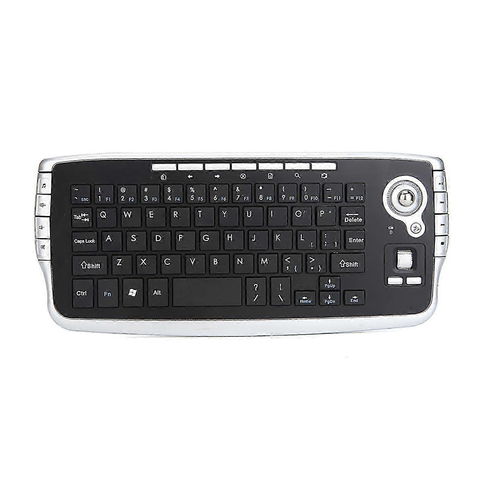 Teclado Sem Fio Ergonômico Multifuncional Função Backlight 78 Teclas 2.4G Mini Teclado com Trackball Mouse Roda de Rolagem para Notebook