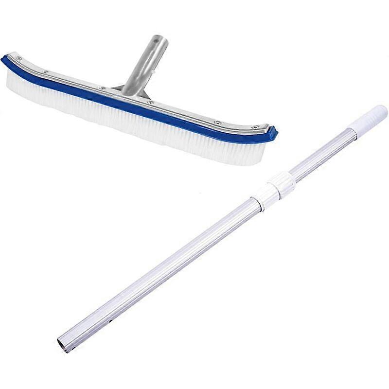 Telescopic Pool Brush Swimming Pool Cleaning Tool for Floor and Wall