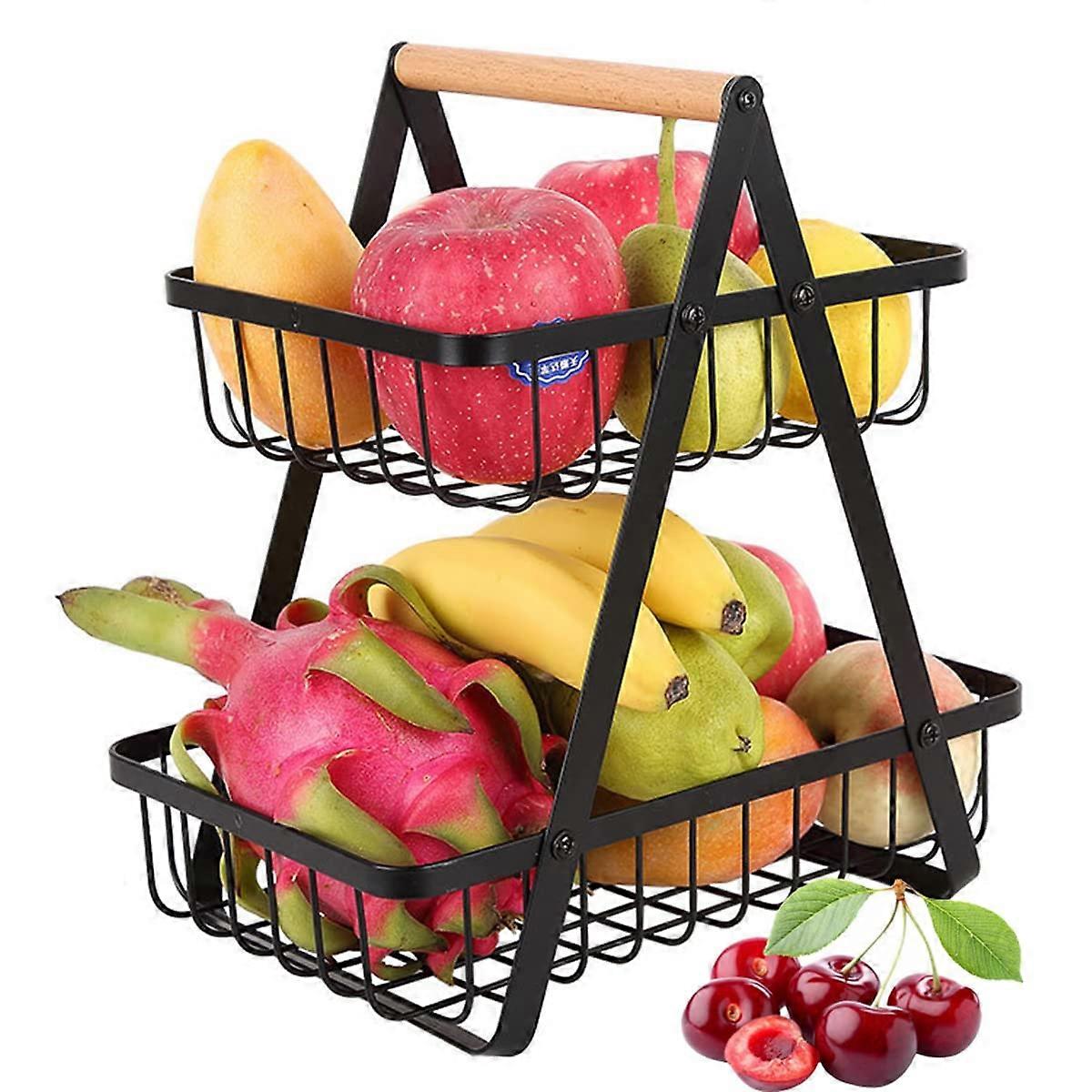 Removable fruit basket for kitchen picnic with large capacity