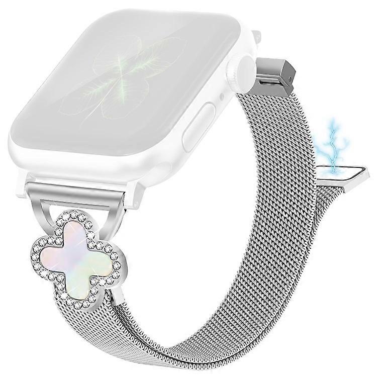 Milanese Band Συμβατό για Apple Watch Series 10 Ultra 9 8 7 SE 6 5 4 3 2 1 46mm 49mm 45mm 44mm 42mm Μαγνητικό λουράκι ρολογιού Τριφύλλι