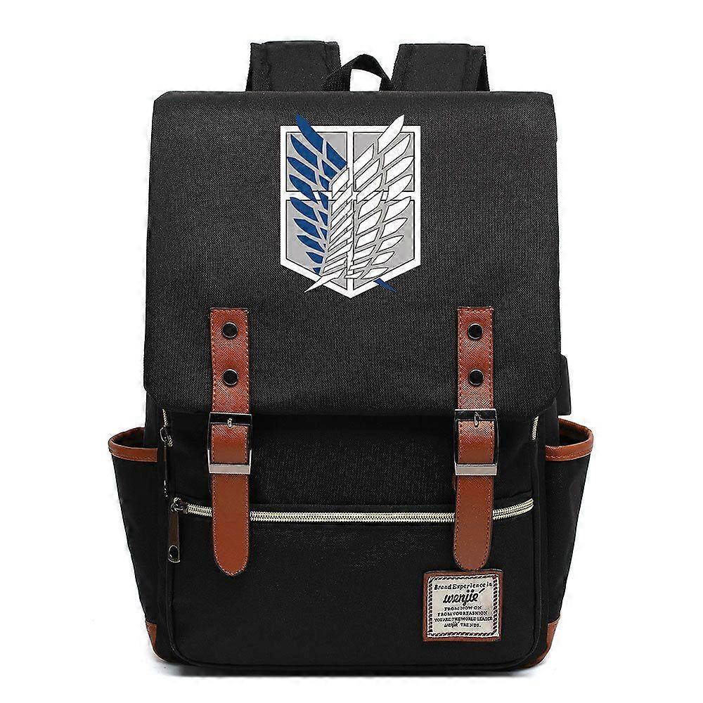 حقيبة ظهر أنيمي هجوم على تيتان للرجال - حقيبة كمبيوتر محمول مقاومة للماء بسعة كبيرة للسفر المدرسي المكتبي اليومي - حقائب مثالية للبالغين
