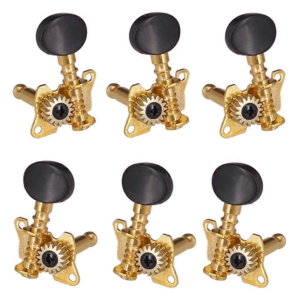 3R3L Machine Heads String Tuning Pegs Oval Button for Acoustic Guitar
