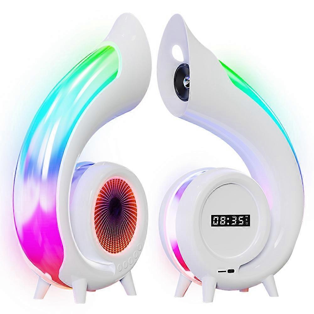 G69 Retro Conch Bluetooth Speaker Abyss Lamp Multi-Function Alarm Clock Makeup Mirror with RGB Light