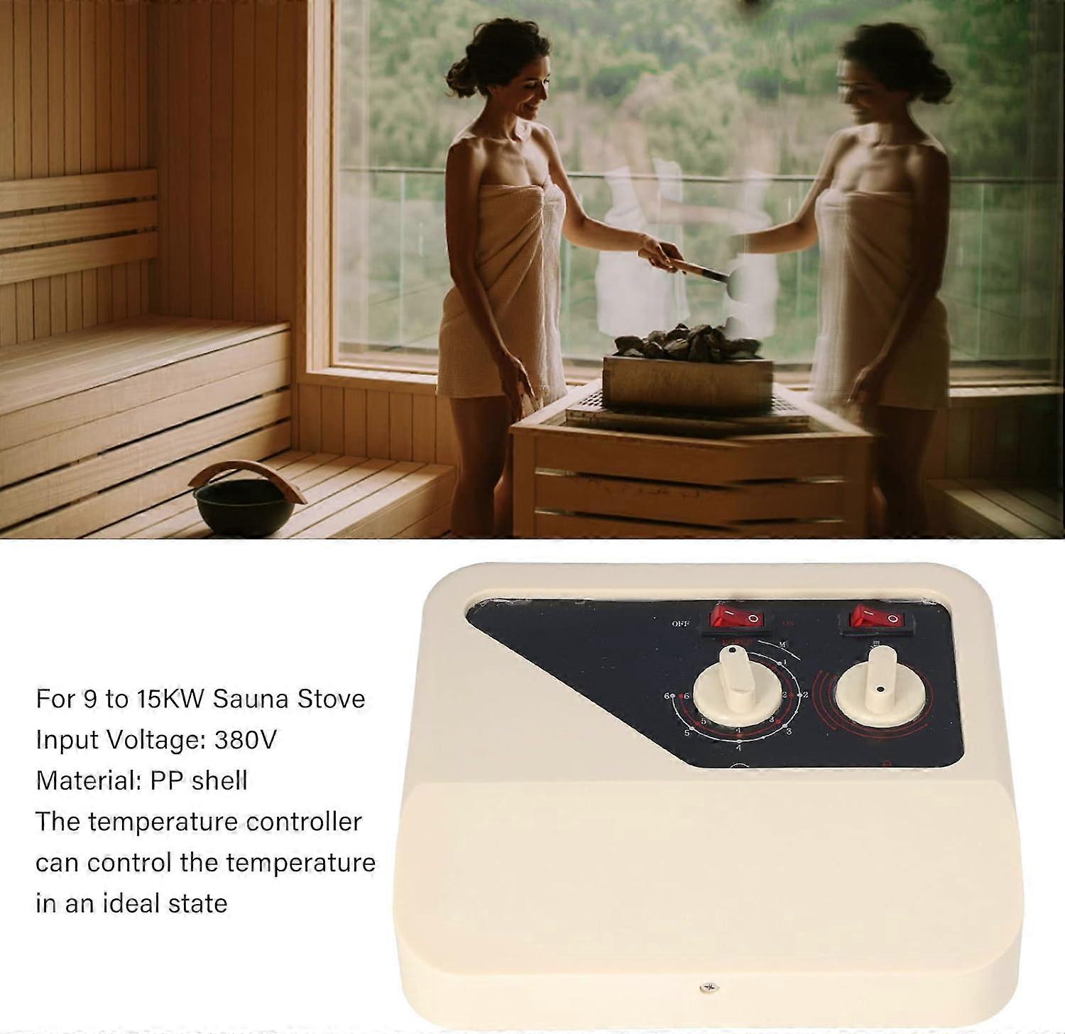 380V Sauna Heater Controller with Probe Wire PP Housing Sauna Accessories for 9 to 15KW Sauna Heaters