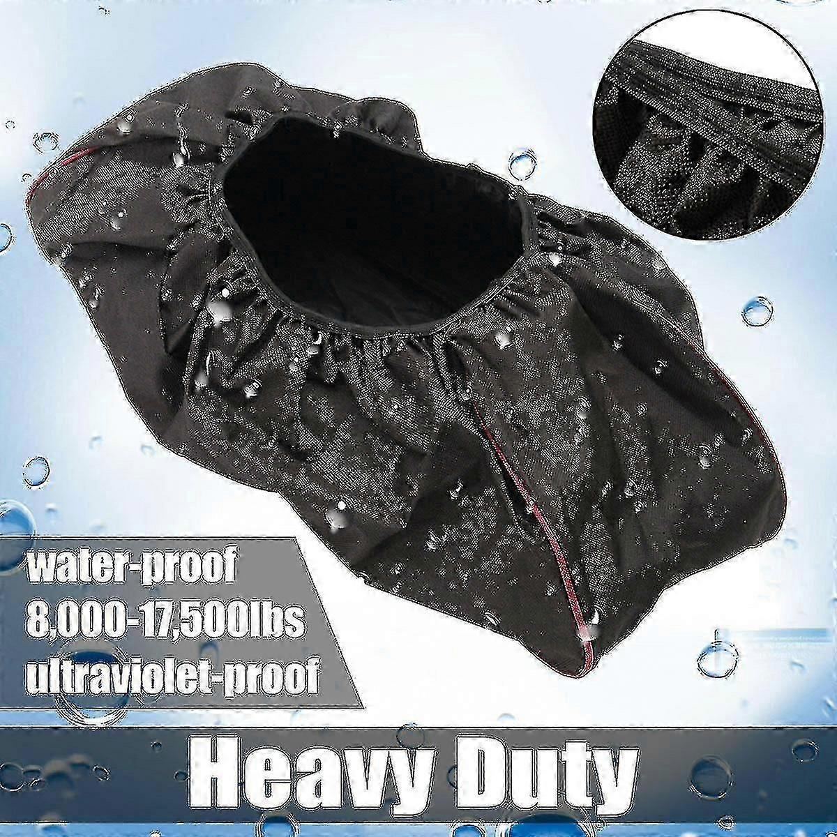 Heavy Duty Waterproof Winch Cover For 8500-17500 Lbs Electric Winches - Black Dust-Proof Protection