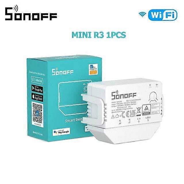 SONOFF MINI R3 Wifi Bluetooth Switch 16A No Need Neutral Wire WIFI Smart