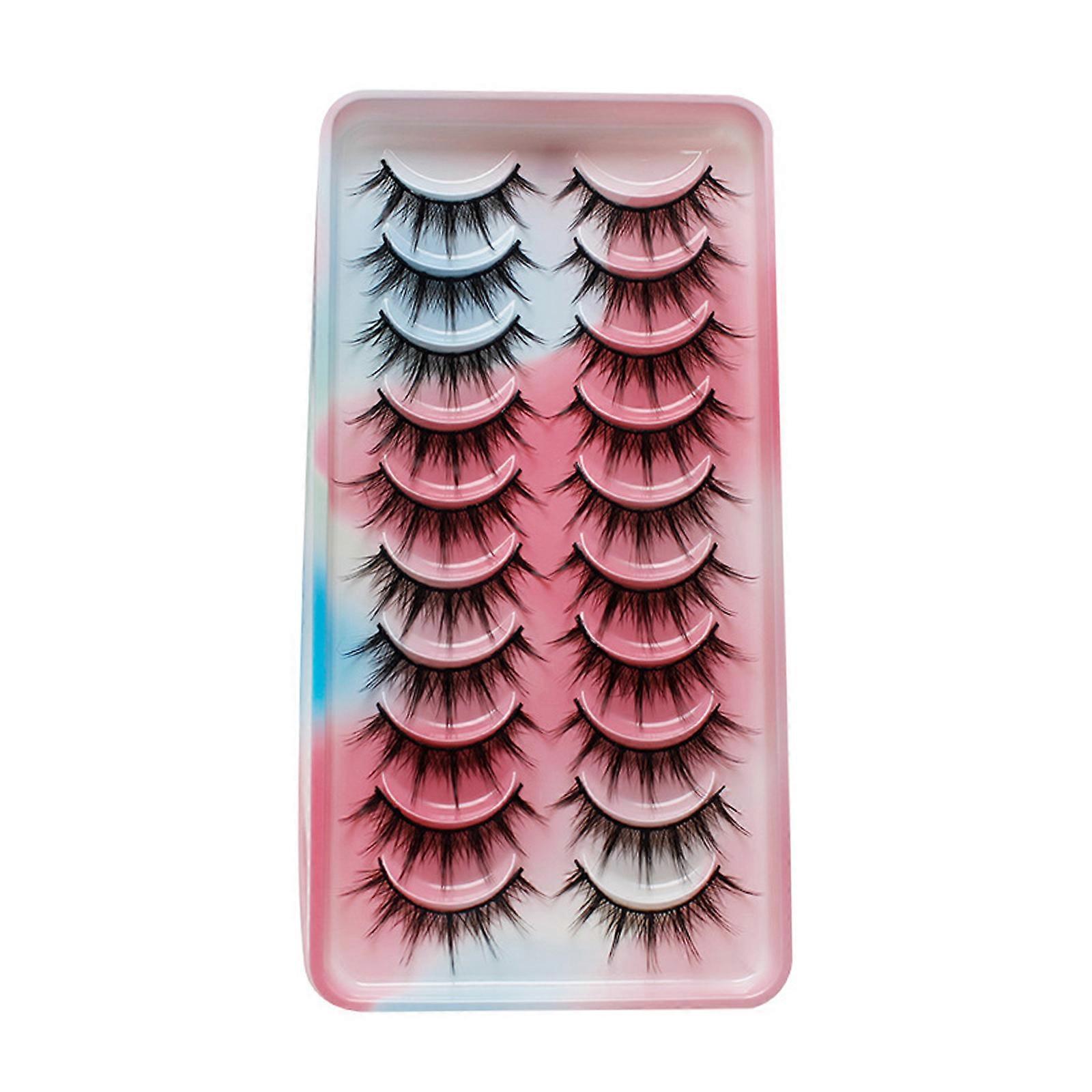 10pairs 3D False Eyelashes Dramatic Natural Thick Long False Lashes Eyes Makeup Extension for Women Girls