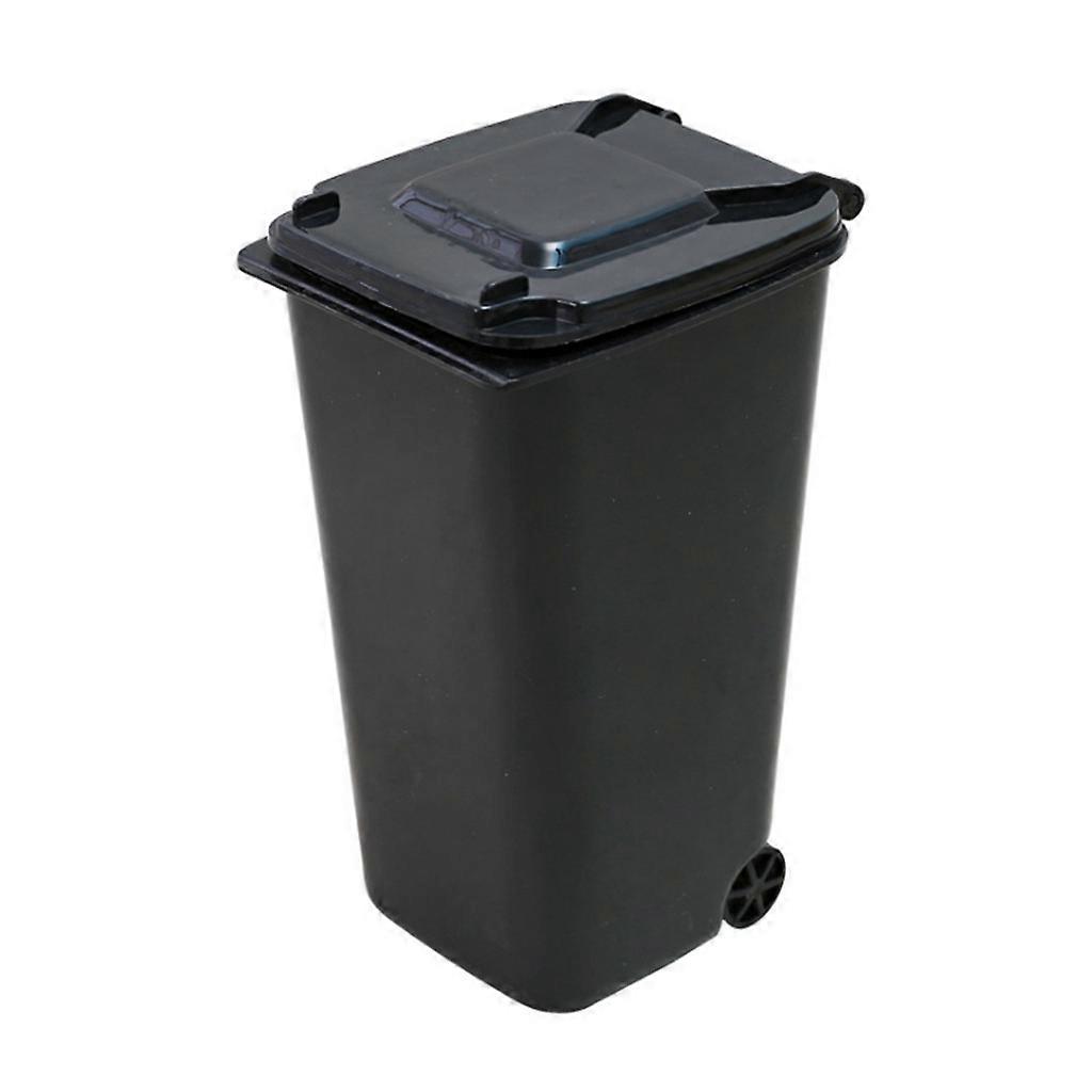 Mini Plastic Trash Can Storage Bin Desktop Organizer Pen Pencil Multifunctional