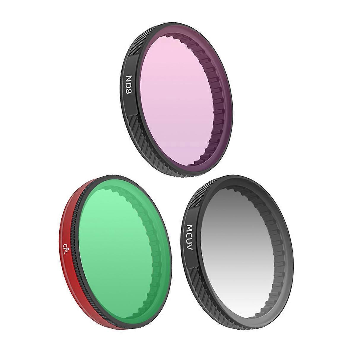 Objektivfilter-Set für Action 5 Pro/4/3- MCUV CPL ND8 einstellbare Filter Action-Kamera-Zubehör