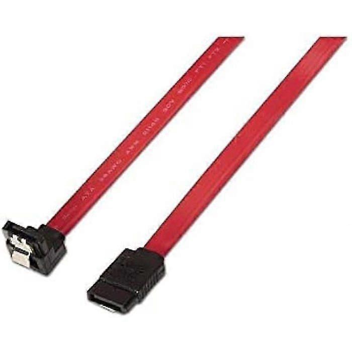 SATA Cable - AISENS - A130 - 0.5 m - Red Color - Curved Connector