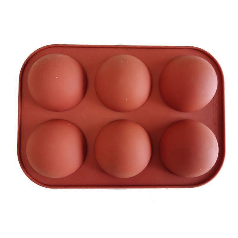 6 Cavity Small Semicircle Cake Baking Mold Chocolate Candy Non-stick Baking Tray