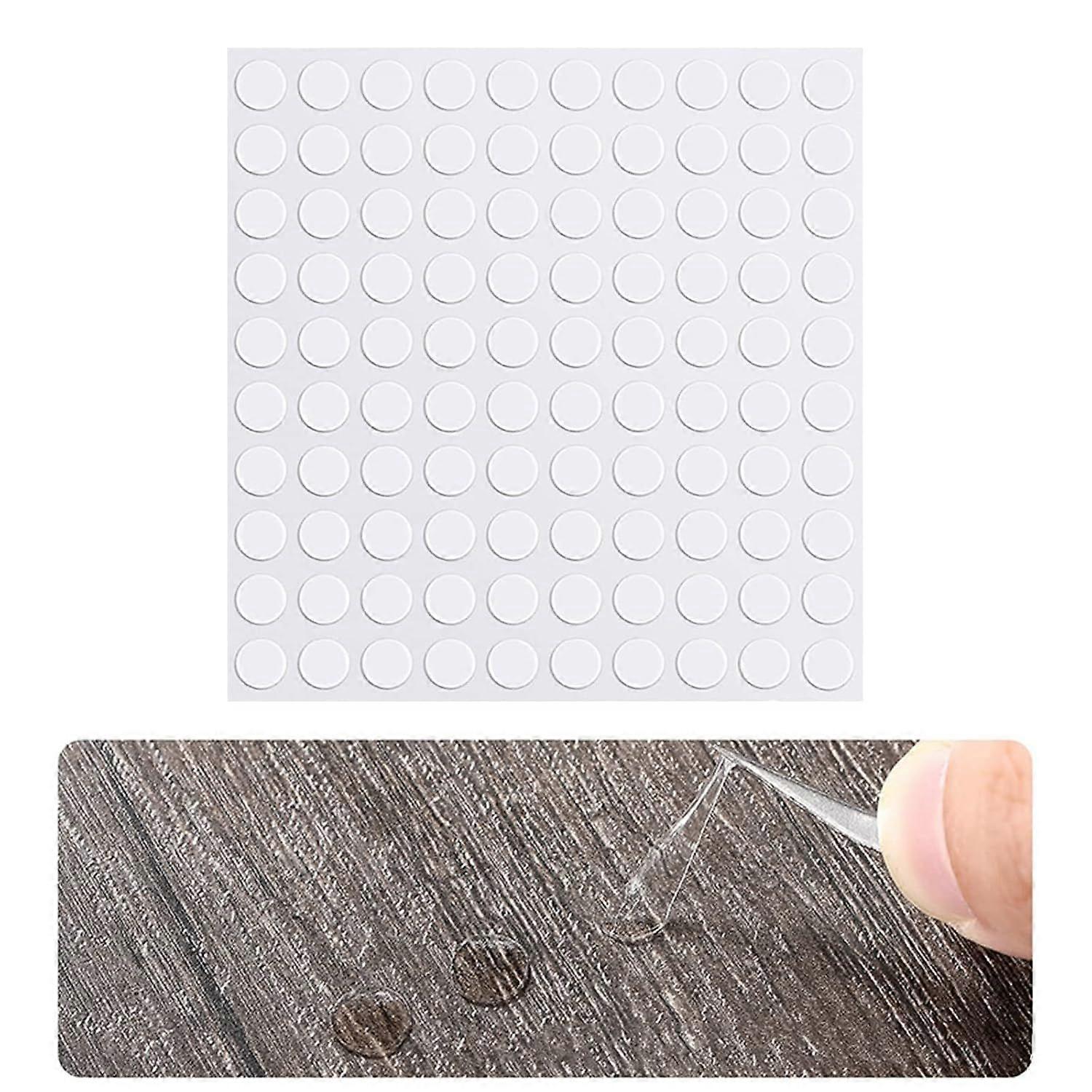 300 Pcs Double Sided Adhesive Dots Clear Double Sided Removable Wall Poster Sticky Dots No Marks - 10mm Extra Strong Glue Dots for Balloons, Photos,