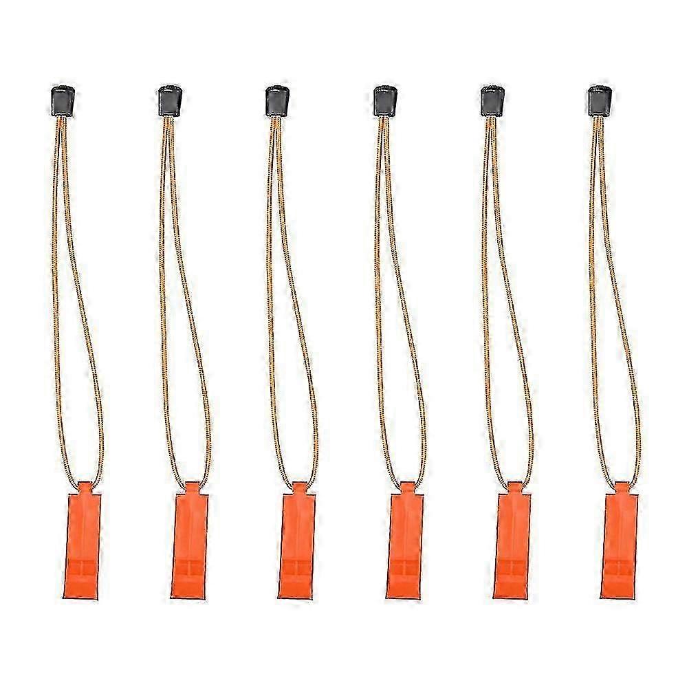 6pcs Outdoors Whistle For Searching Help Emergency Whistle Plastic Whistle