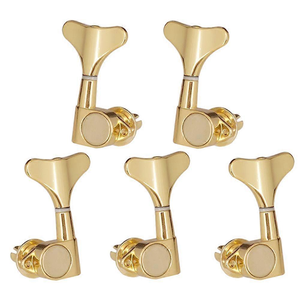 3x Left + 2x Right Closed Tuning Keys Tuning Pegs for , Golden