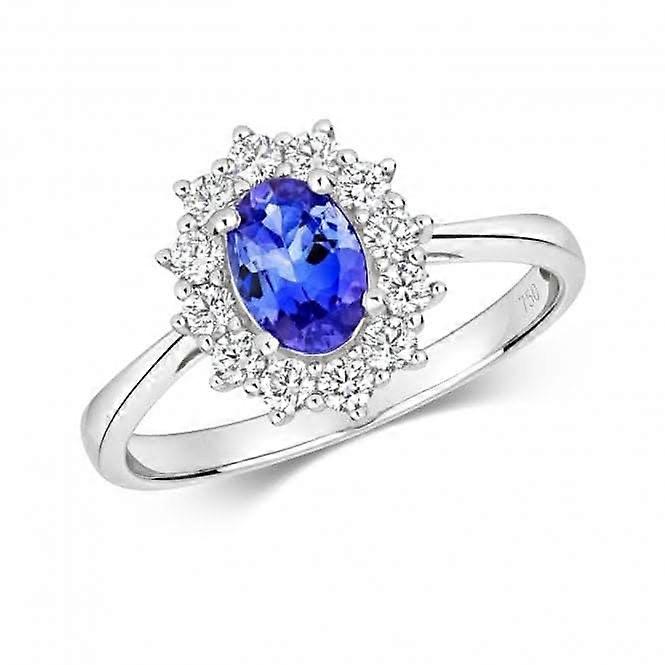 Diamond Cluster Oval Tan Ring RDQ430WT