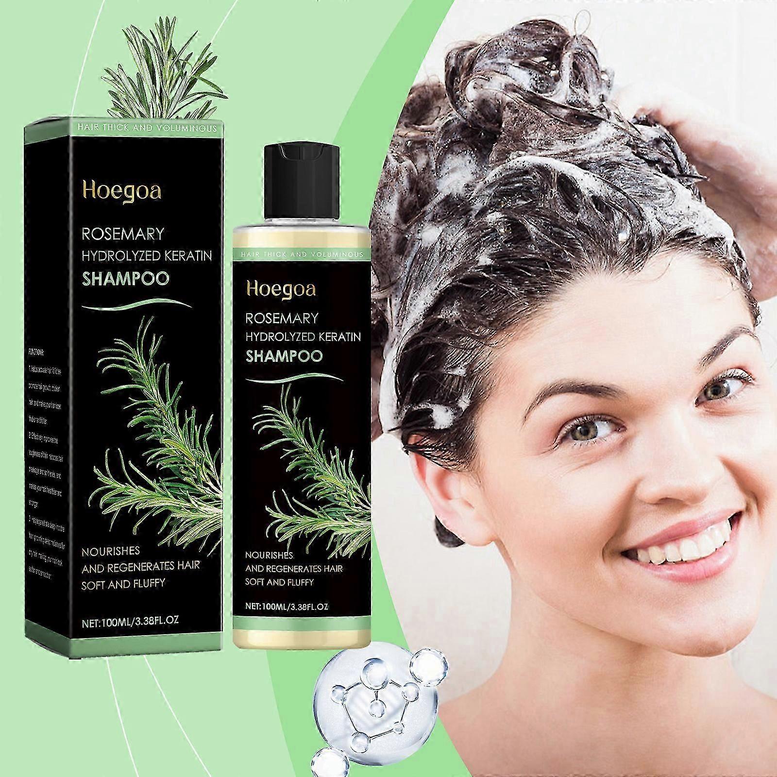 Rosemary Shampoo for Thinning Hair, Rosemary Leaf Oil Shampoo, Plant Oil Control Shampoo, Fluffy and Refreshing Shampoo