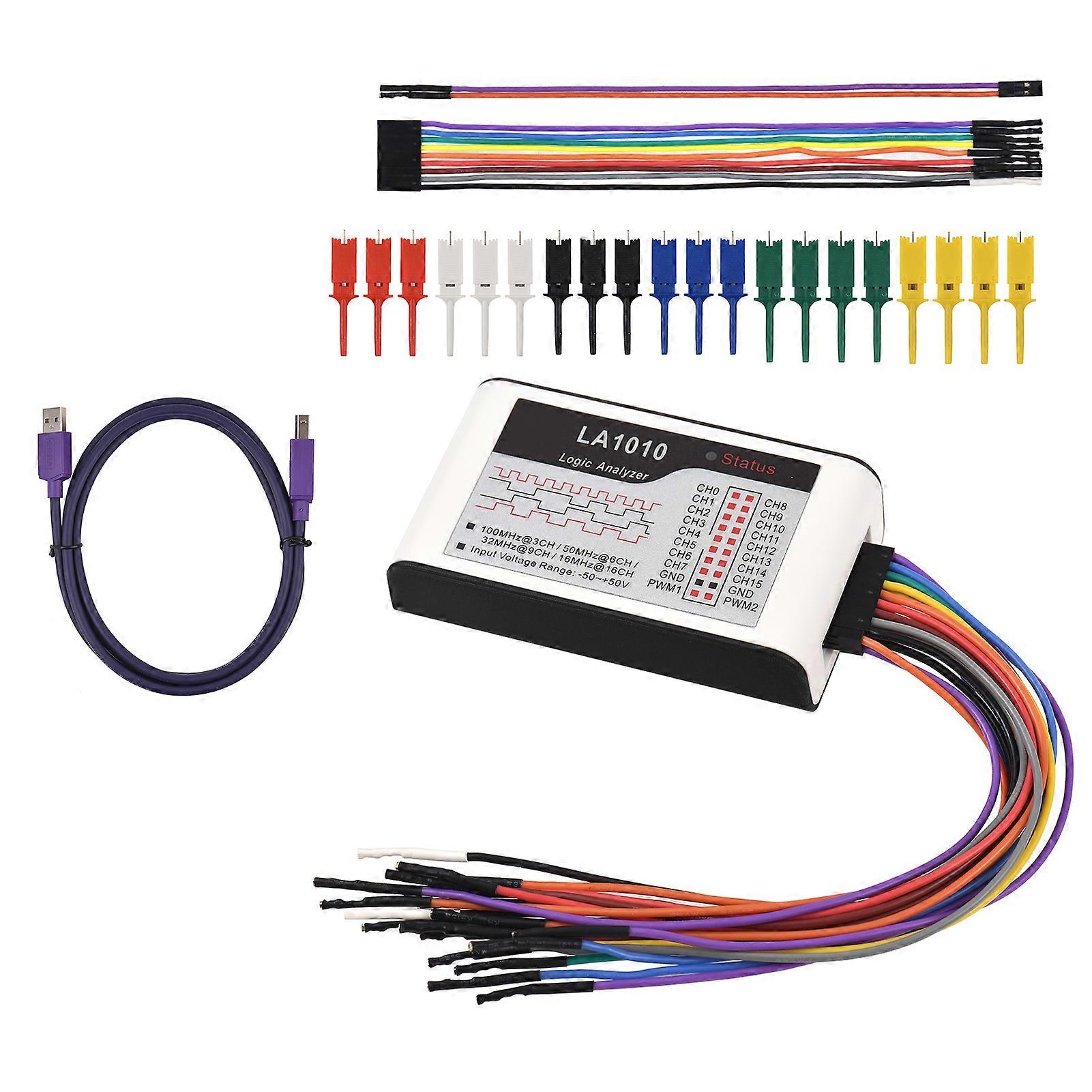 Logic Analyzer 16 Channel 100MHz Sampling Rate USB Based Logic Analyzer