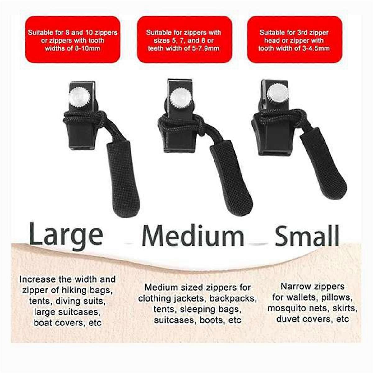 Zipper Repair Kit, 30 Pcs Universal Replacement Zipper Slider Fixer