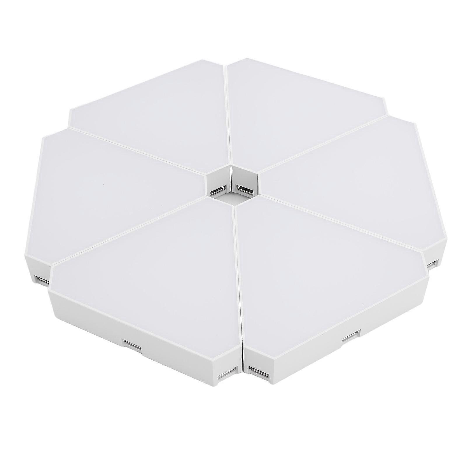 6 Sets Triangle Wall Light 16 Million Colors Music Sync Bluetooth APP Remote Control RGB LED Light Panel 