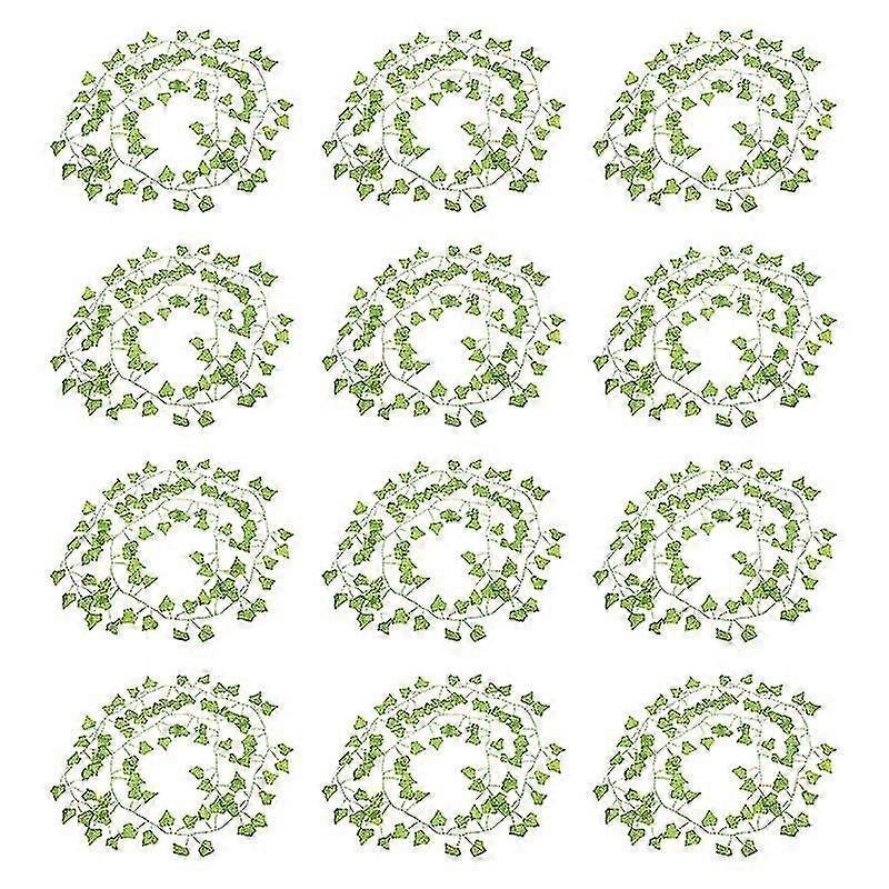 12pcs Fake Ivy Leaves