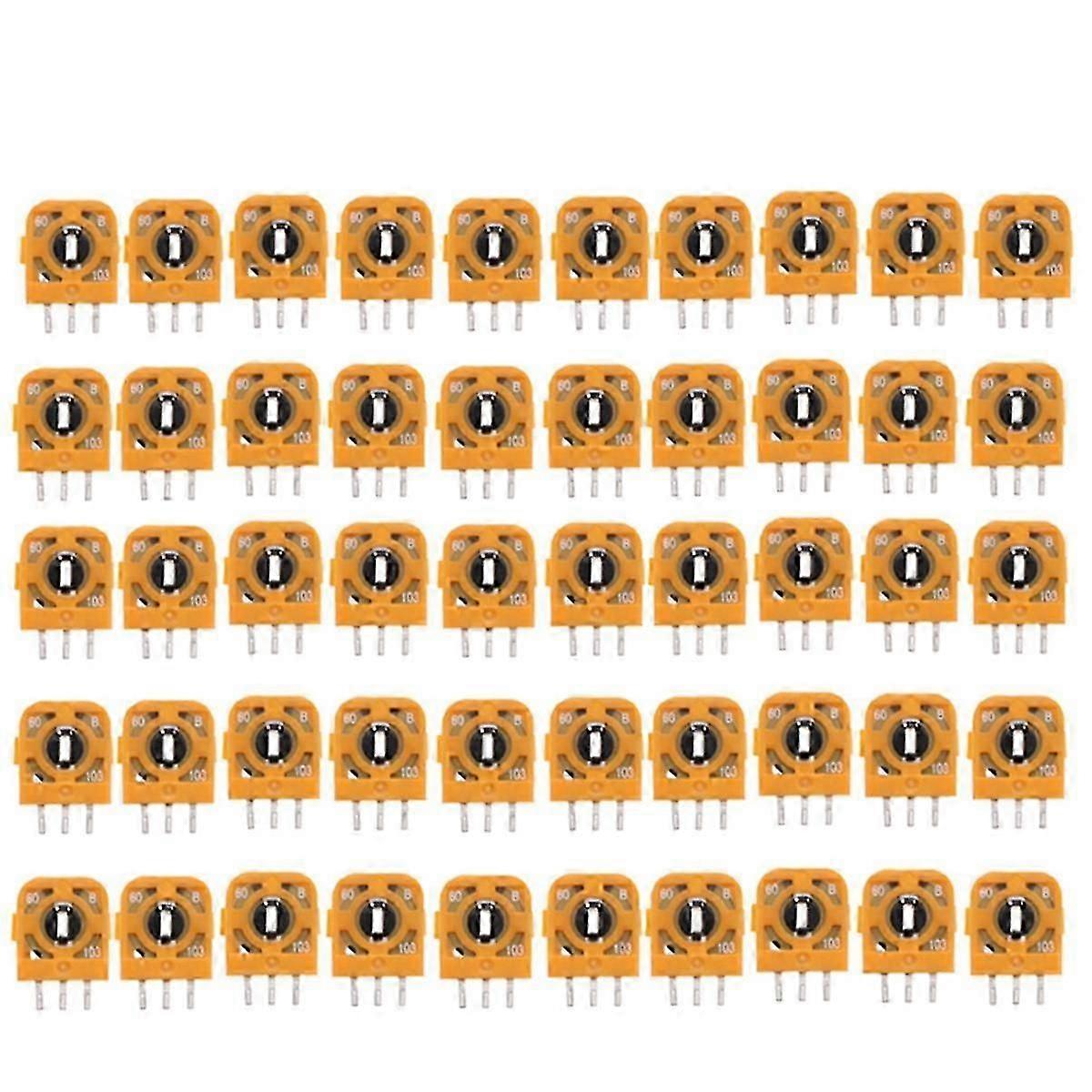 50PCS Joystick Potentiometers Sensor Kit 10Kohn for Controller 3D Thumbstick Axis Resistors Repair